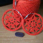 55. 💎 Mandala Lace Hoop Earrings – Crochet Pattern (PDF Digital Download)