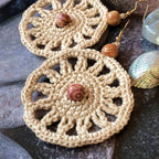 57. 🌟 Celtic Sun Crochet Earrings Pattern | Easy Boho Lace Earrings PDF