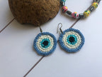 132. Crochet Evil Eye Earrings Pattern – Easy DIY Tutorial