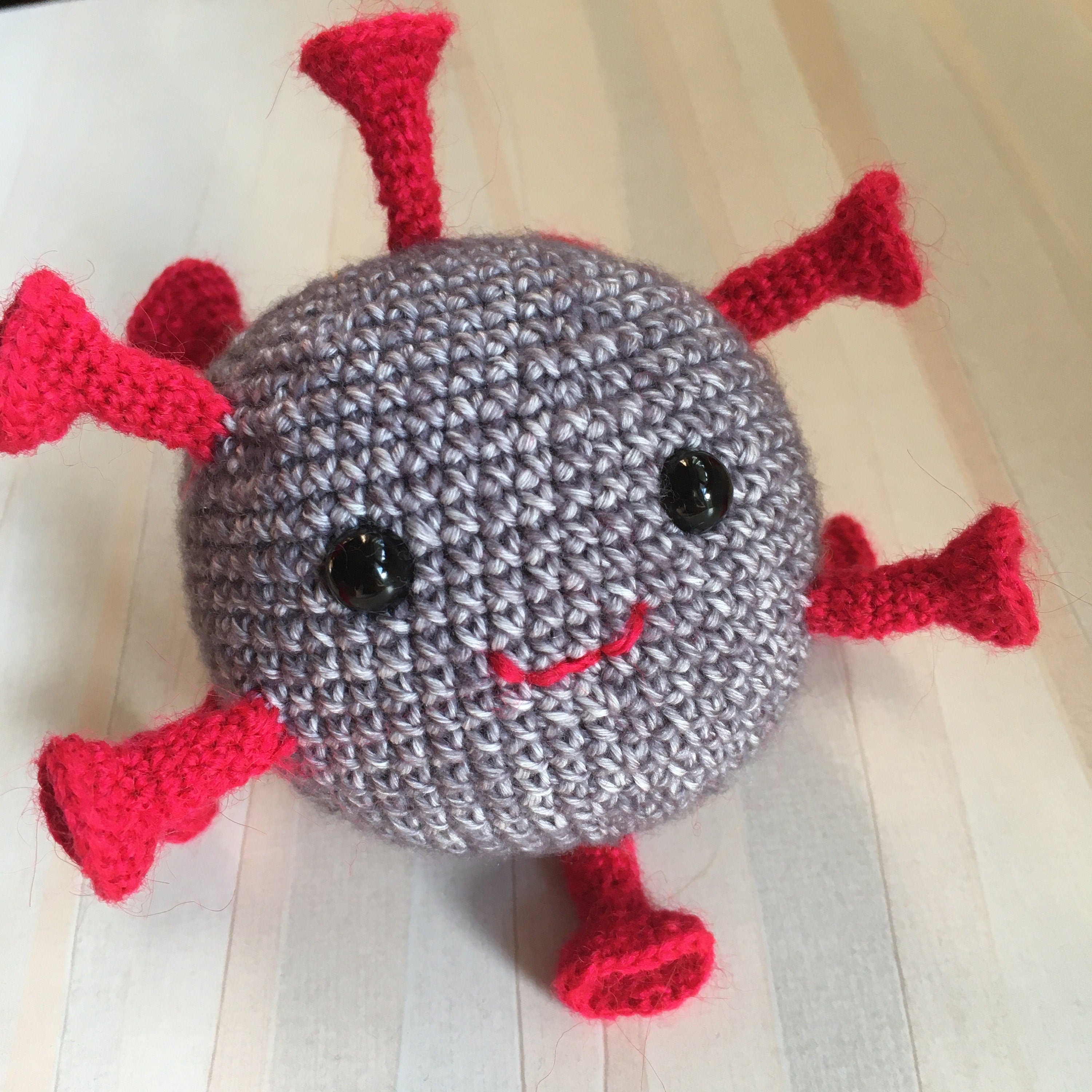 Cute Amigurumi Virus Crochet Pattern – Beginner-Friendly Digital PDF Tutorial