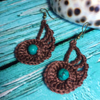 Crochet Leaf & Shell Lace Earrings – Digital PDF Pattern
