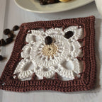 Coffee Granule Granny Square Coaster – Crochet PDF Pattern