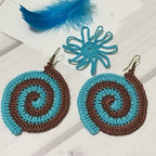 94. Bicolor Spiral Crochet Earring Pattern, Instant PDF Download