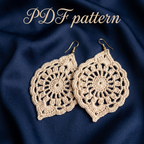 Elegant Lace Earrings – Crochet Pattern (Digital Download)