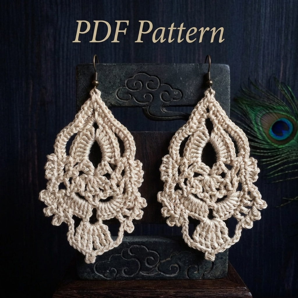 18. Micro-Crochet Lace Earring Pattern | PDF Digital Tutorial