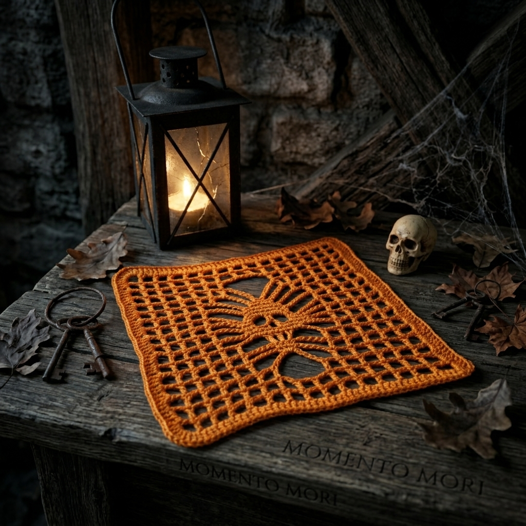 Halloween crochet coaster tutorial, Skull coaster pattern, written filet skull pattern, PDF file  for beginners