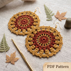 Mandala Lace Statement Earrings – Beginner-Friendly Crochet Pattern