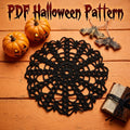 Halloween Spiderweb Coaster – Crochet Pattern (PDF Download)