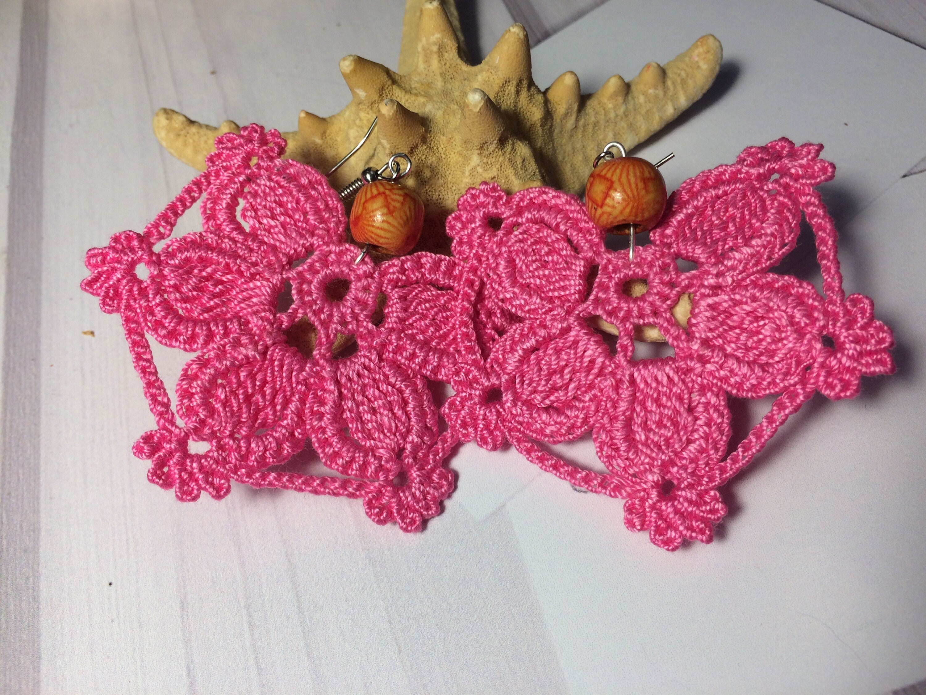 53. Crochet Earrings Pattern PDF - Micro Crochet Flower Lace Design