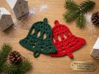 Crochet Christmas Bells Digital Pattern - for ADVANCED crocheter, Crochet Bells Tutorial, Christmas Crochet