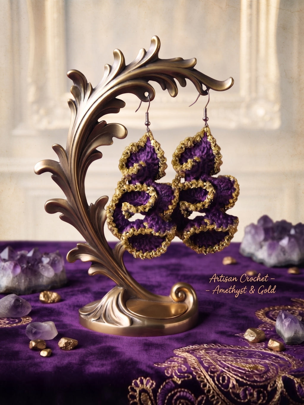 Asymmetric Festive Earrings Crochet Pattern – PDF Download
