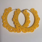 Crochet Hoop Earrings Pattern | Easy Beginner Tutorial (PDF Download)