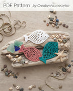 Intricate Lace Fish Applique - Advanced Crochet Pattern (PDF)