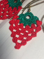 63. Crochet Raspberry Earrings Pattern | Digital PDF Download