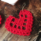 96. Crochet Heart Earrings Pattern | Beginner-Friendly Valentine's PDF Download