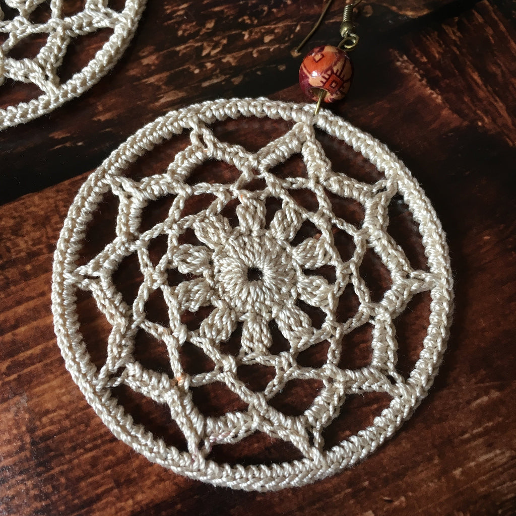 89. Crochet Mandala Hoop Earrings – Digital PDF Pattern
