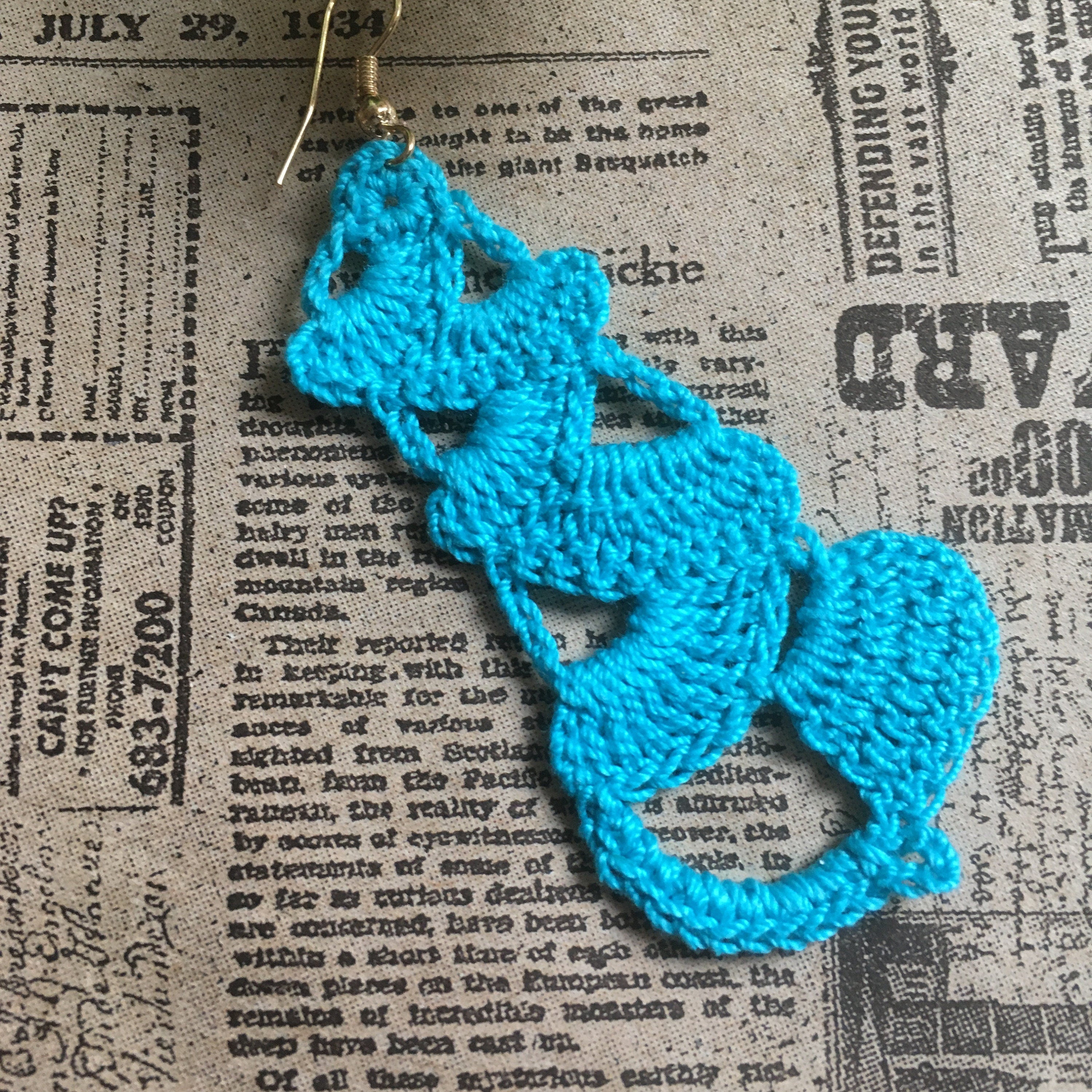 126. Intricate Dangle Crochet Earrings – PDF Digital Pattern