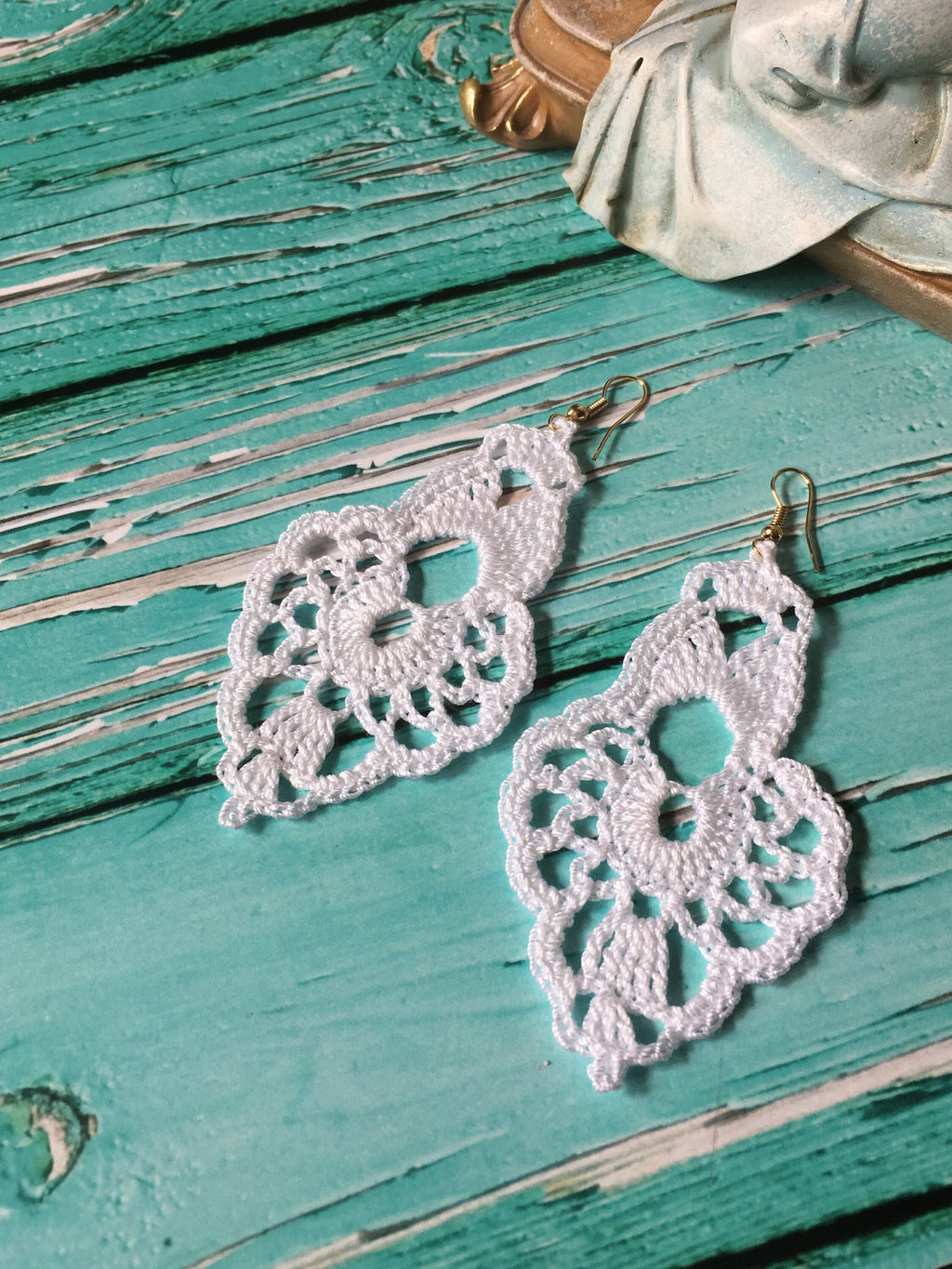 116. Boho Lace Fan Crochet Earring Pattern (Digital Download)