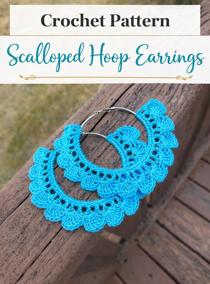 Crochet earring pattern "Floral Hoop"