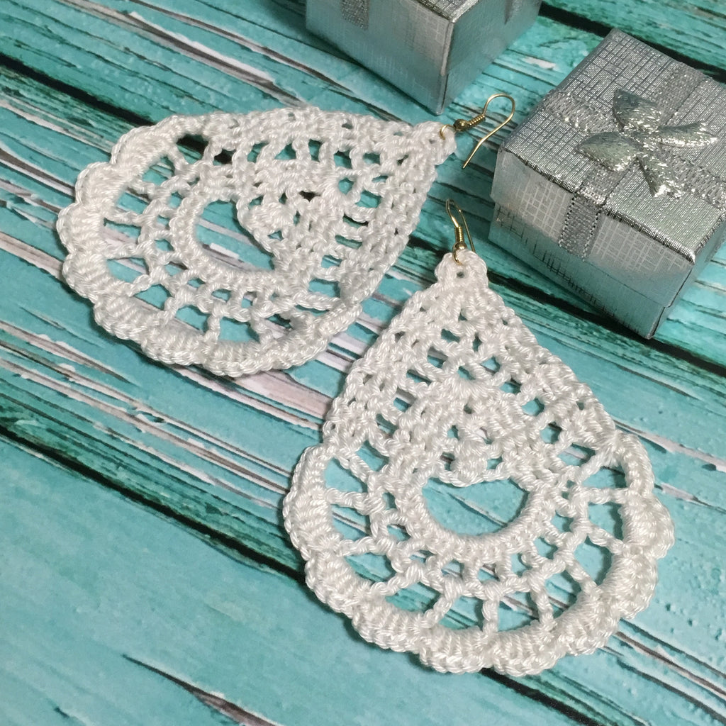 113. Crochet Drop-Shaped Earrings - Digital PDF Pattern