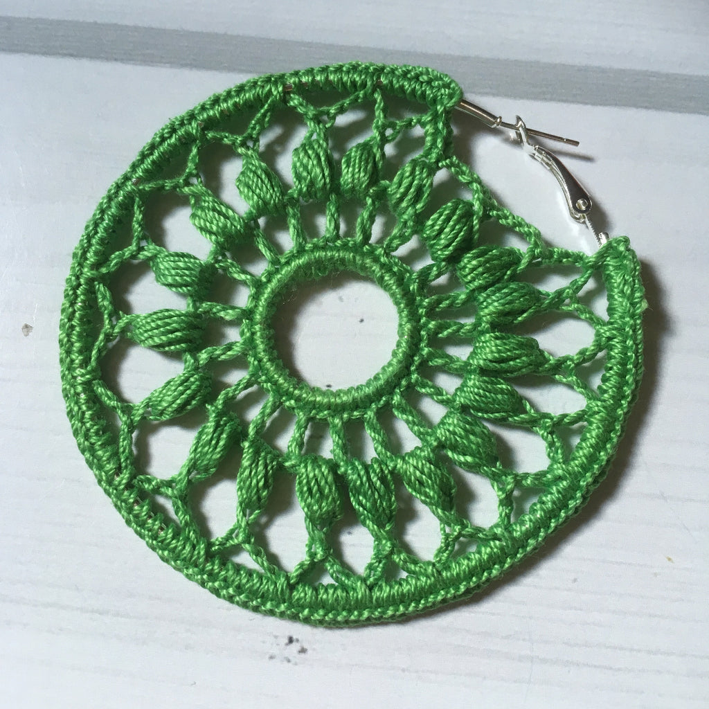 121. Floral Motif Crochet Earring Pattern (Digital Download)