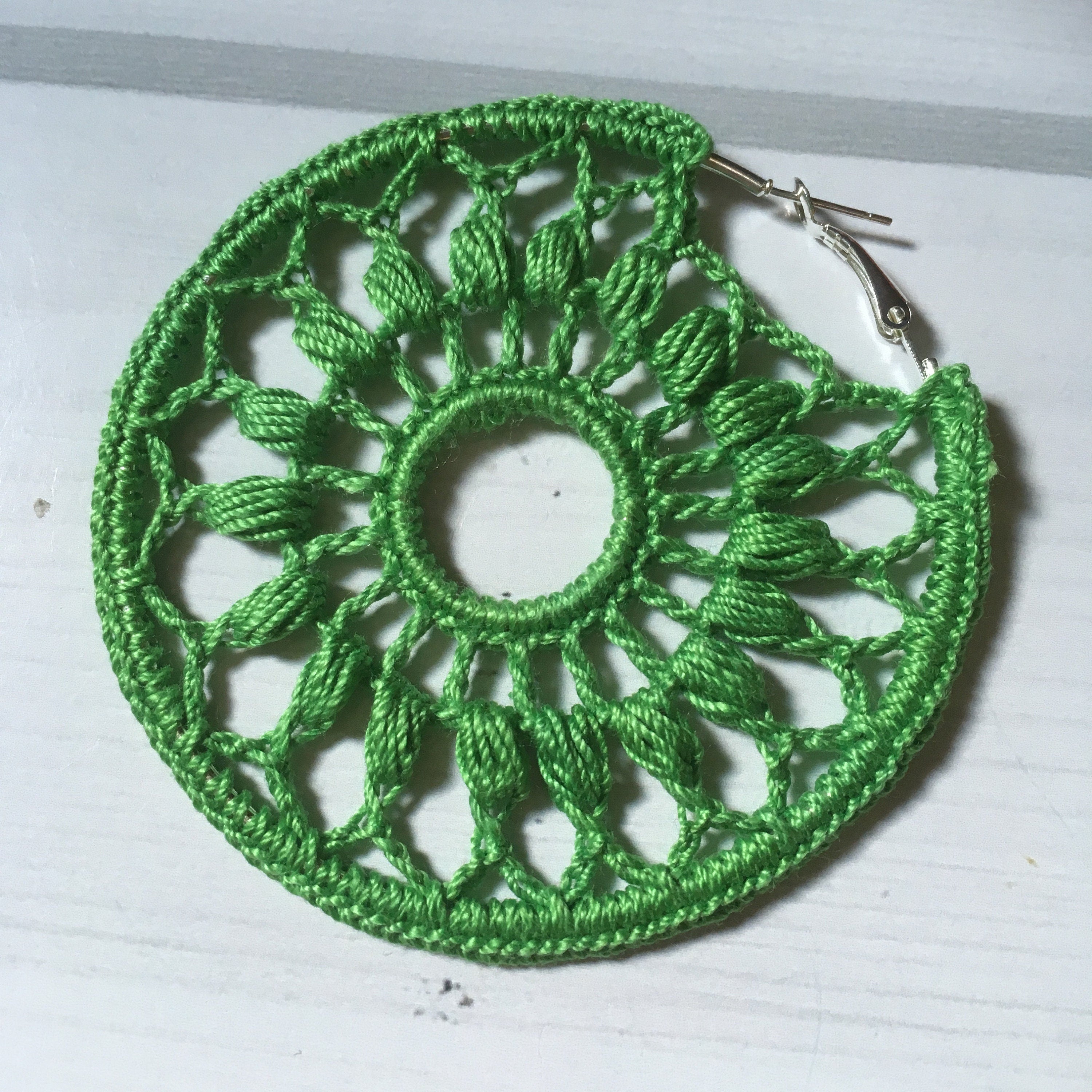 121. Floral Motif Crochet Earring Pattern (Digital Download)