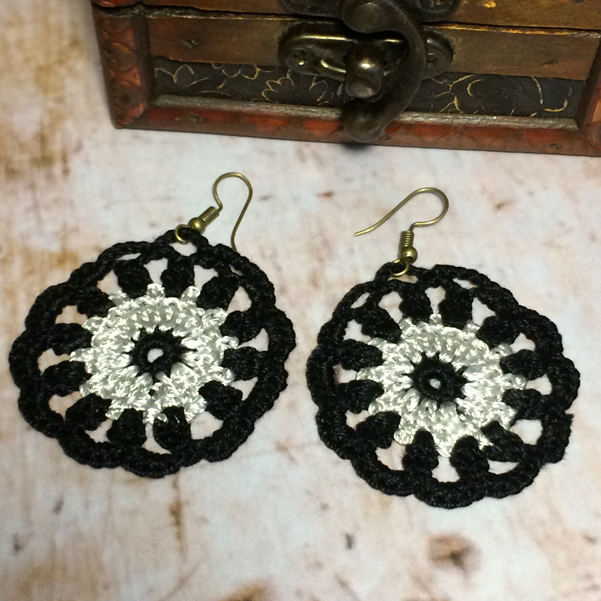 59. Boho Mandala Crochet Earrings Pattern • Digital Download PDF