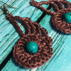 Crochet Leaf & Shell Lace Earrings – Digital PDF Pattern