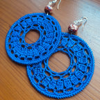 51. Crochet Hoop Earrings Digital Pattern | Mandala Circle Lace Design