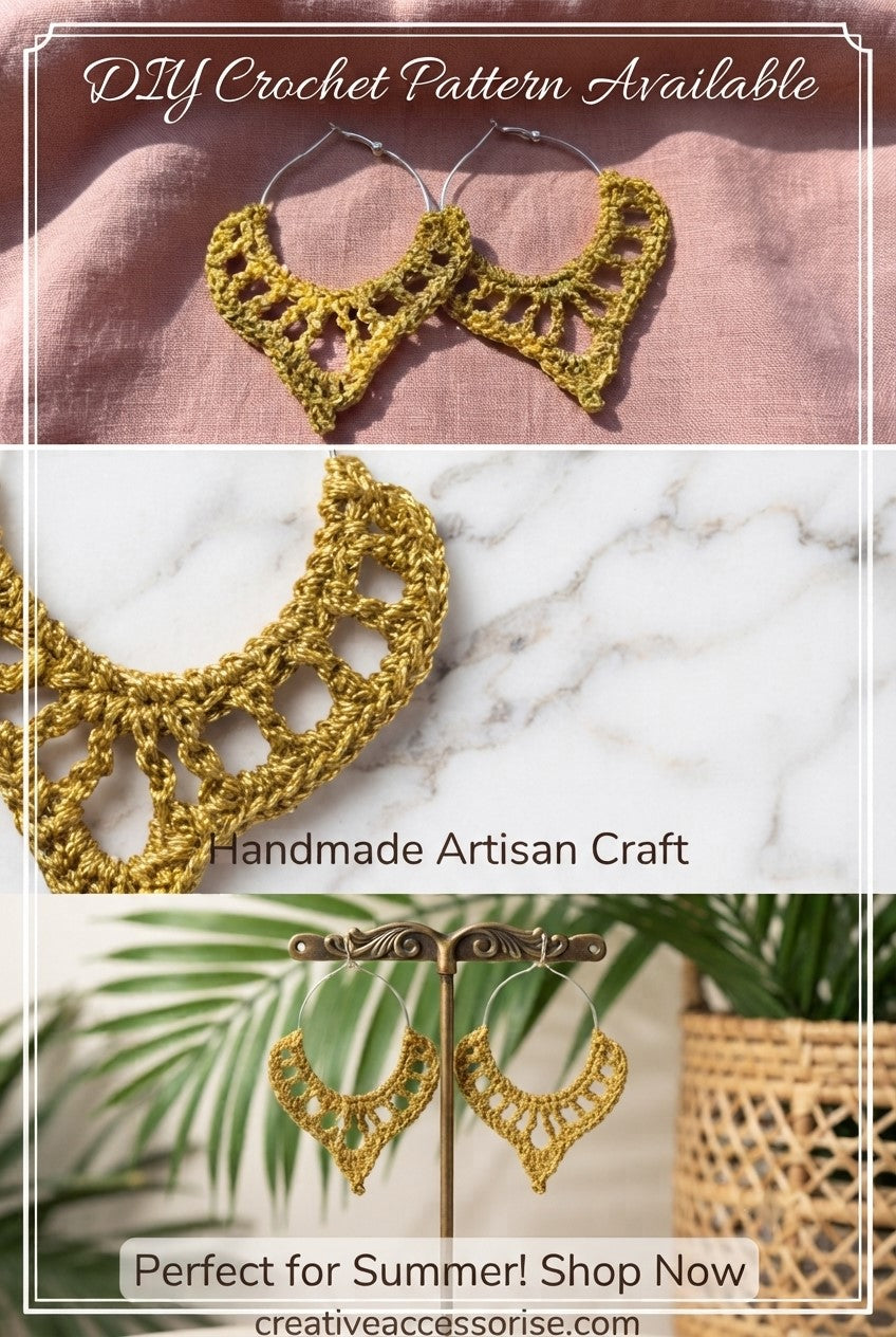 The Lotus Bloom Crochet Earring Pattern