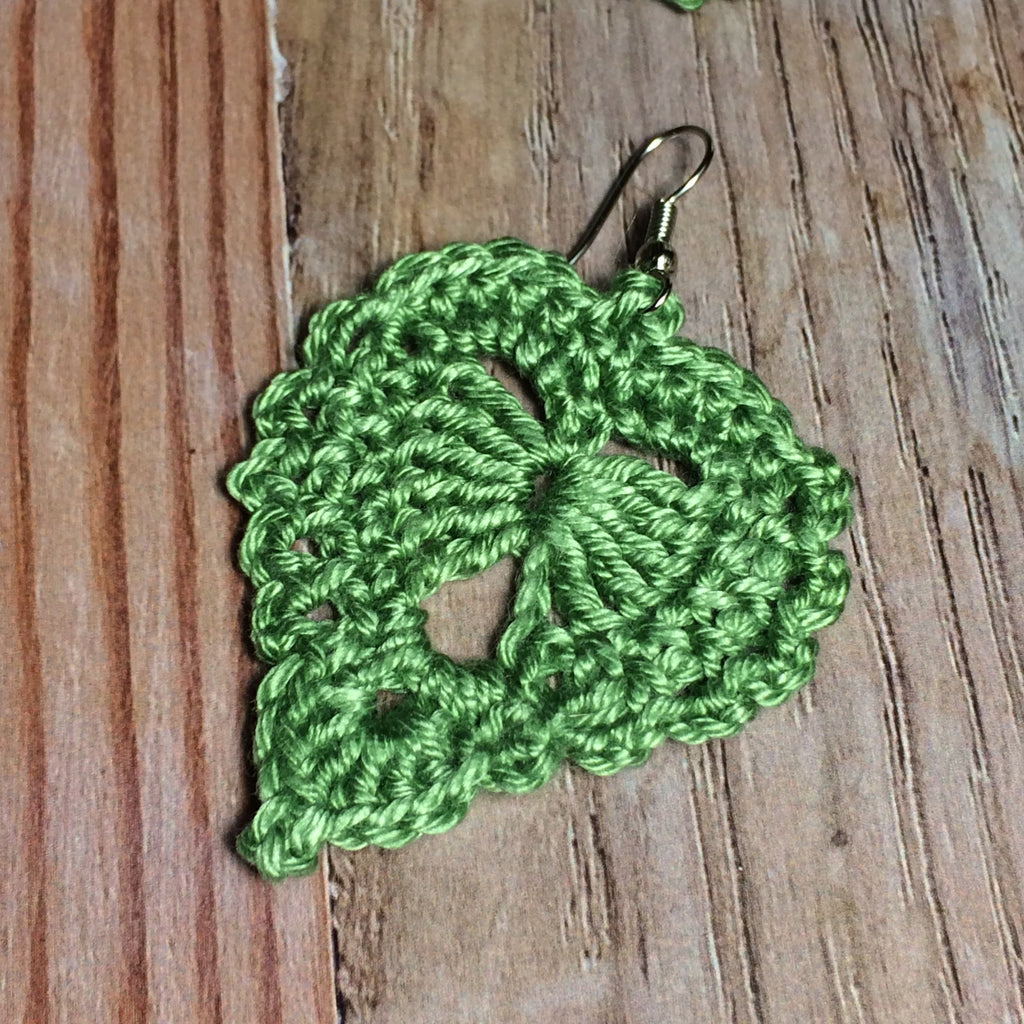 54. Crochet Leaf Earrings Pattern | PDF Digital Download