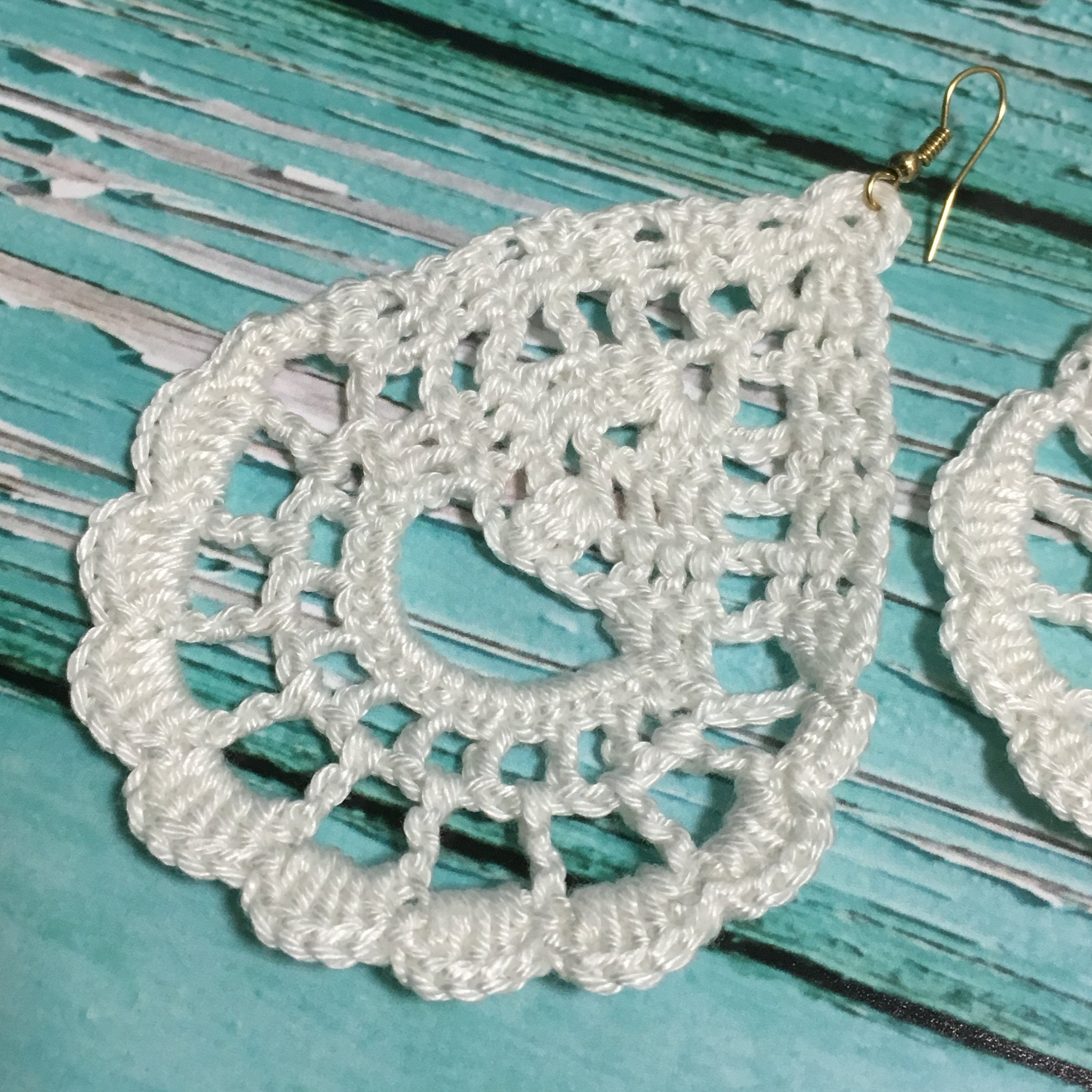 113. Crochet Drop-Shaped Earrings - Digital PDF Pattern