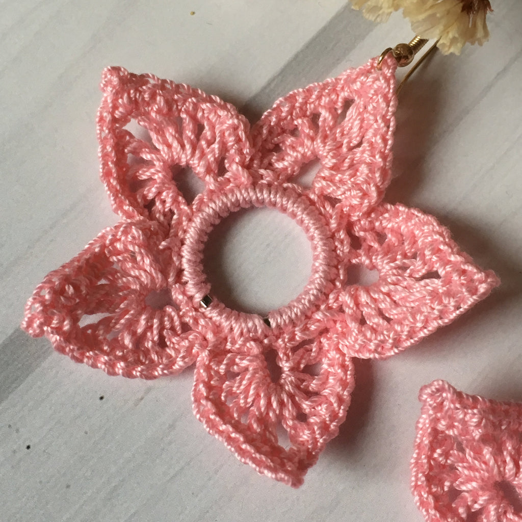 109. Crochet AppleBloom Earrings - Beginner-Friendly PDF Pattern