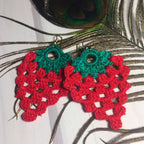 63. Crochet Raspberry Earrings Pattern | Digital PDF Download