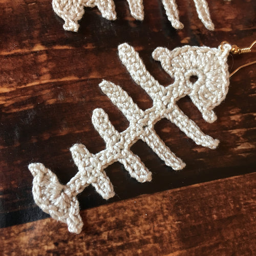105. Fishbone Crochet Earring Pattern (PDF)