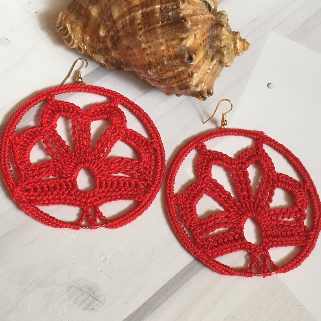 88. Flowery Openwork Earrings – Digital Crochet Pattern for Advanced Crocheters