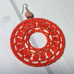 51. Crochet Hoop Earrings Digital Pattern | Mandala Circle Lace Design