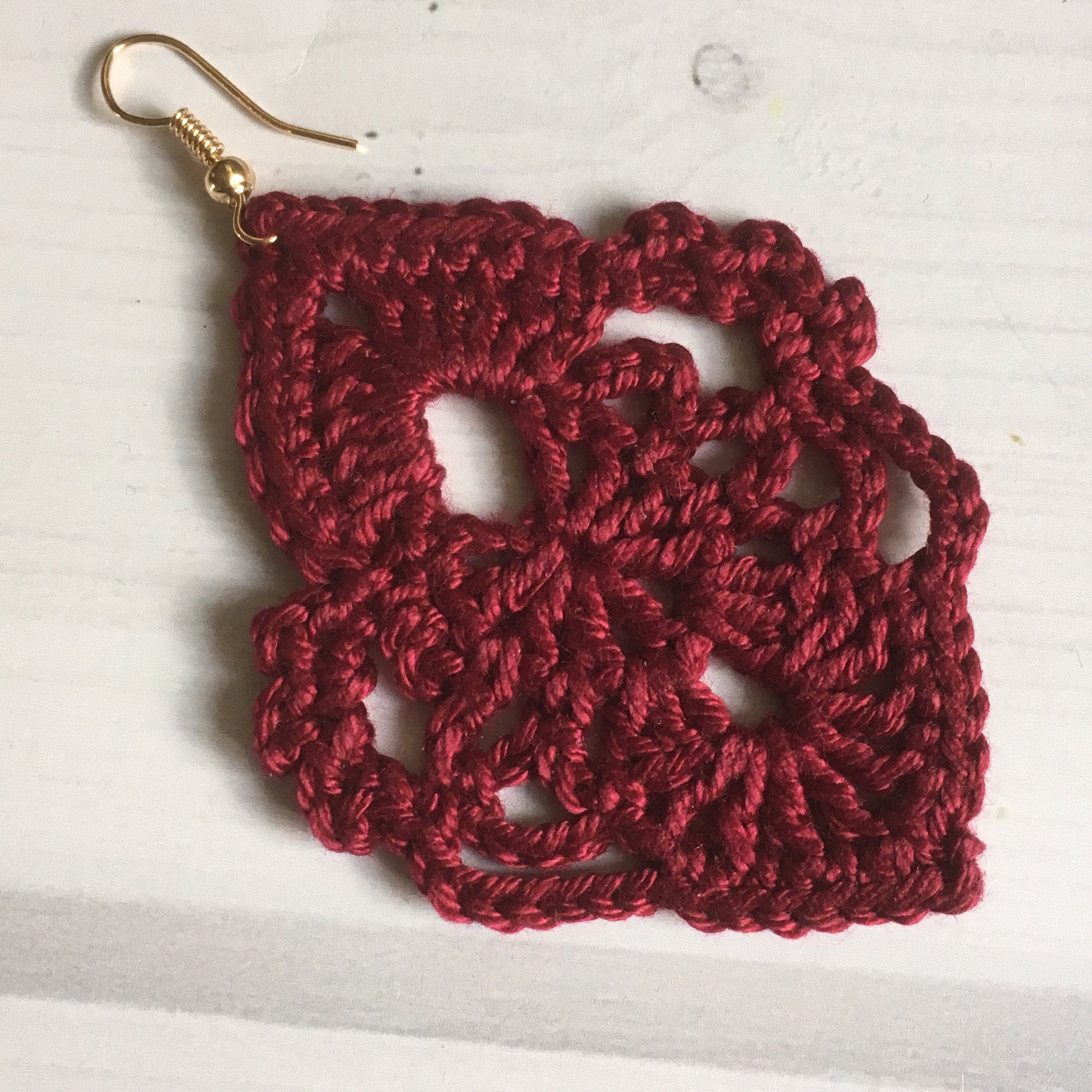119. Elegant Crochet Dangle Earrings – Digital PDF Pattern