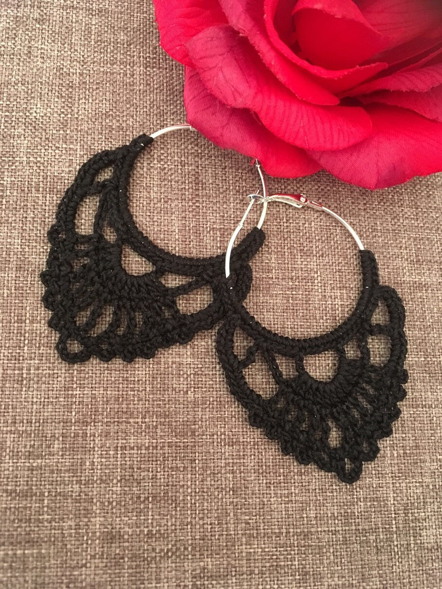 108. Crochet Earring Pattern: Delicate Hoop Design