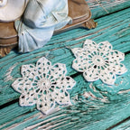 79. Delicate Snowflake Crochet Earring Pattern | Digital PDF