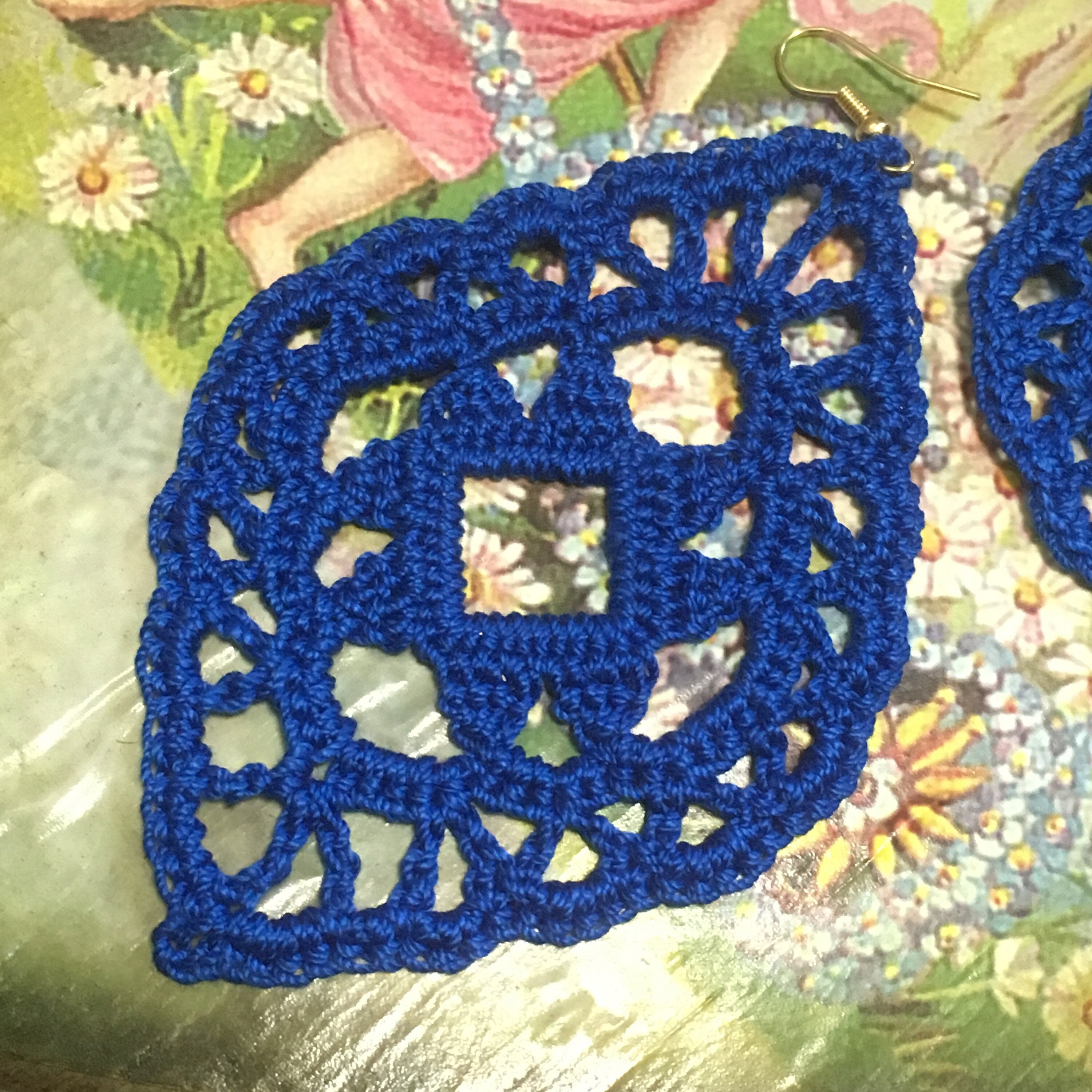 97. BIG Diamond Crochet Earrings Pattern | Boho Statement Jewelry PDF