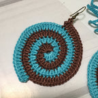 94. Bicolor Spiral Crochet Earring Pattern, Instant PDF Download
