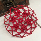 133. Crochet Pattern: Openwork Heart Hoop Earrings (Digital Download)