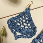 129. Dangle Fan Earrings – Crochet Pattern, Instant PDF Download