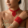 3. Elegant Crochet Jewelry Set: Choker & Bracelet – PDF Pattern