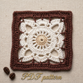 Coffee Granule Granny Square Coaster – Crochet PDF Pattern