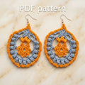 Crochet Paisley Teardrop Earrings – Digital PDF Pattern (Advanced Level)