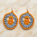 Crochet Paisley Teardrop Earrings – Digital PDF Pattern (Advanced Level)