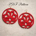 Flowery Openwork Earrings – Digital Crochet Pattern for Advanced Crocheters