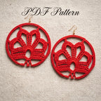 Flowery Openwork Earrings – Digital Crochet Pattern for Advanced Crocheters